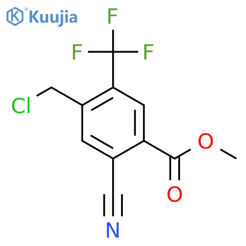 Methyl 4-chloromethyl-2-cyano-5-(trifluoromethyl)benzoate structure
