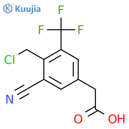 4-Chloromethyl-3-cyano-5-(trifluoromethyl)phenylacetic acid structure