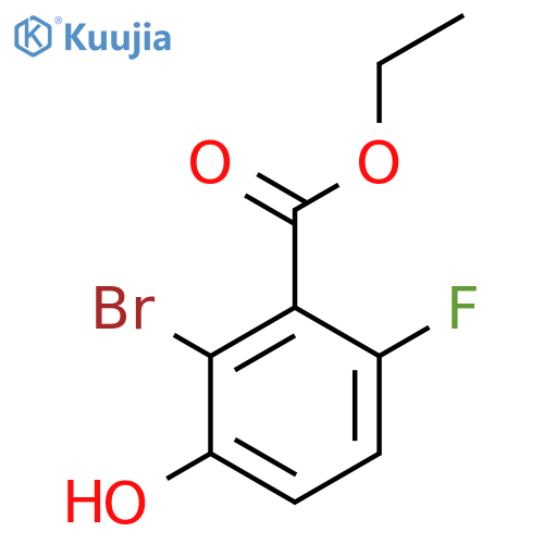 Ethyl 2-bromo-6-fluoro-3-hydroxybenzoate structure