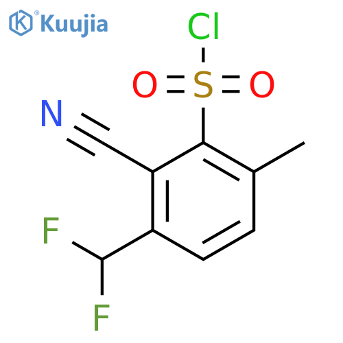 2-Cyano-3-difluoromethyl-6-methylbenzenesulfonyl chloride structure