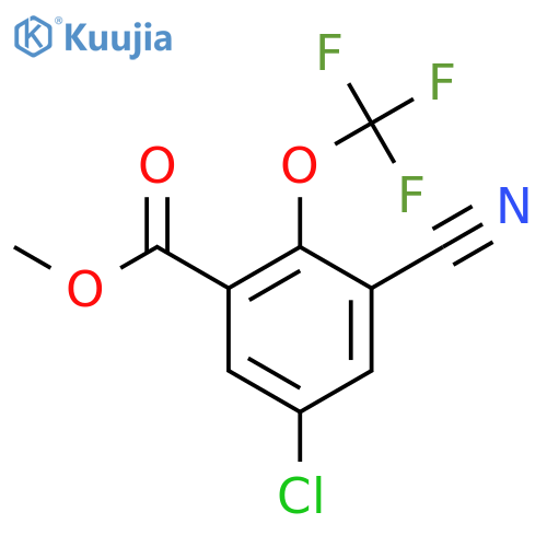 Methyl 5-chloro-3-cyano-2-(trifluoromethoxy)benzoate structure