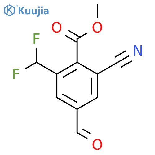 Methyl 2-cyano-6-difluoromethyl-4-formylbenzoate structure