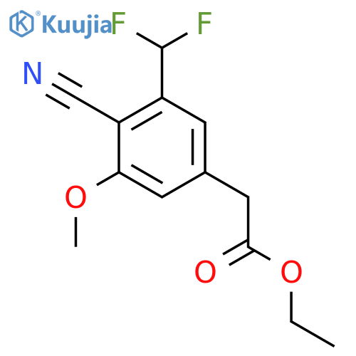 Ethyl 4-cyano-3-difluoromethyl-5-methoxyphenylacetate structure