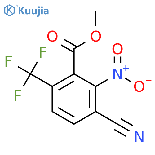 Methyl 3-cyano-2-nitro-6-(trifluoromethyl)benzoate structure