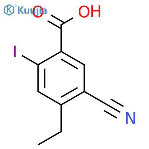 5-Cyano-4-ethyl-2-iodobenzoic acid structure