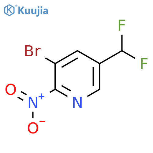 3-Bromo-5-difluoromethyl-2-nitropyridine structure