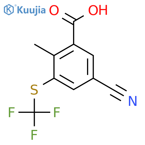 5-Cyano-2-methyl-3-(trifluoromethylthio)benzoic acid structure