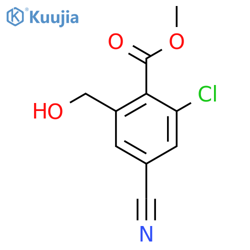 Methyl 2-chloro-4-cyano-6-(hydroxymethyl)benzoate structure