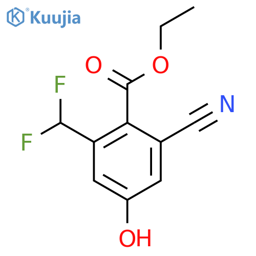 Ethyl 2-cyano-6-difluoromethyl-4-hydroxybenzoate structure