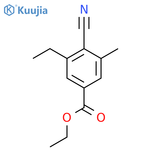 Ethyl 4-cyano-3-ethyl-5-methylbenzoate structure