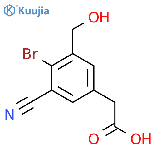 4-Bromo-5-cyano-3-(hydroxymethyl)phenylacetic acid structure