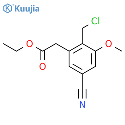 Ethyl 2-chloromethyl-5-cyano-3-methoxyphenylacetate structure