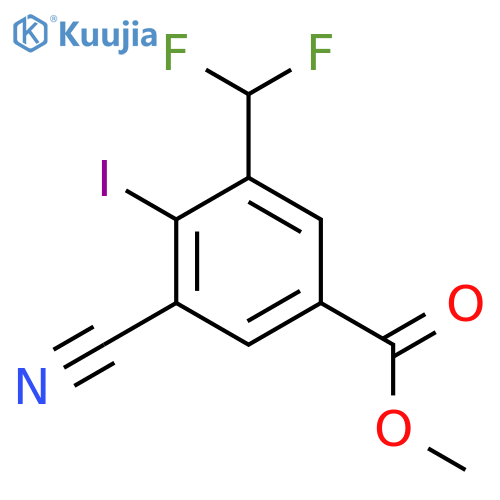Methyl 3-cyano-5-difluoromethyl-4-iodobenzoate structure
