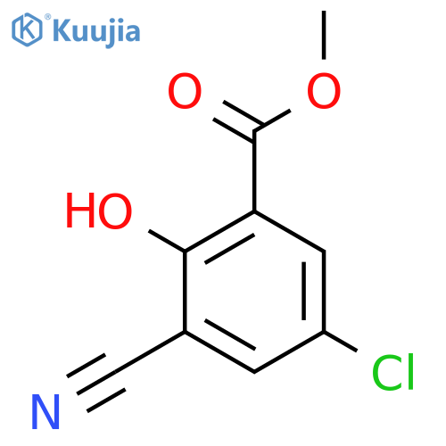 Methyl 5-chloro-3-cyano-2-hydroxybenzoate structure