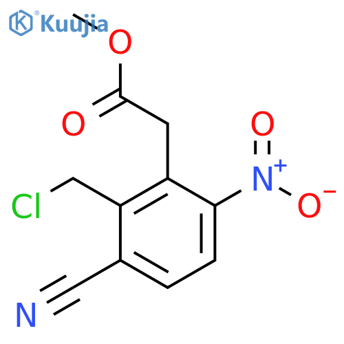 Methyl 2-chloromethyl-3-cyano-6-nitrophenylacetate structure