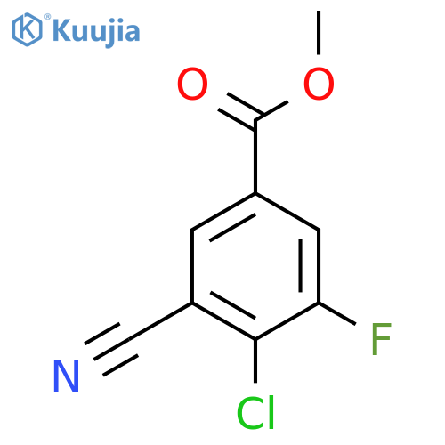 Methyl 4-chloro-3-cyano-5-fluorobenzoate structure