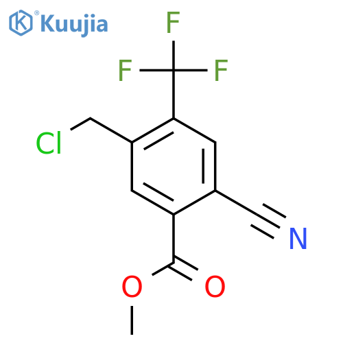 Methyl 5-chloromethyl-2-cyano-4-(trifluoromethyl)benzoate structure