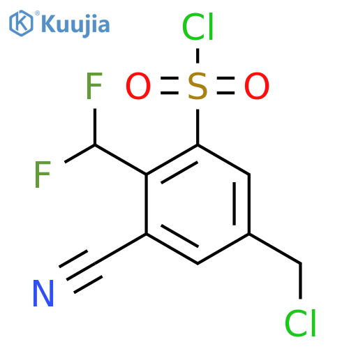 5-Chloromethyl-3-cyano-2-(difluoromethyl)benzenesulfonyl chloride structure