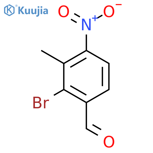 2-Bromo-3-methyl-4-nitrobenzaldehyde structure