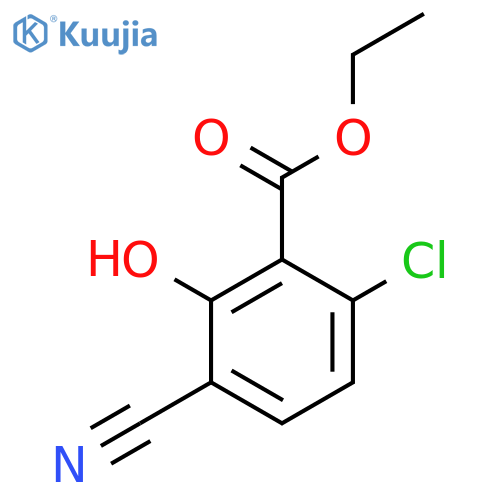 Ethyl 6-chloro-3-cyano-2-hydroxybenzoate structure