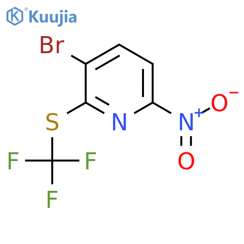 3-Bromo-6-nitro-2-(trifluoromethylthio)pyridine structure