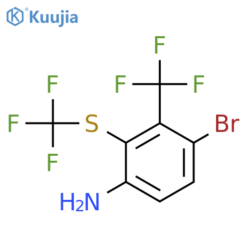 4-Bromo-3-trifluoromethyl-2-(trifluoromethylthio)aniline structure