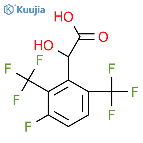 2,6-Bis(trifluoromethyl)-3-fluoromandelic acid structure