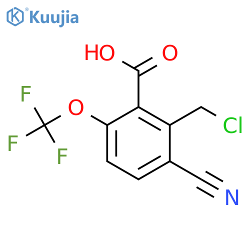 2-Chloromethyl-3-cyano-6-(trifluoromethoxy)benzoic acid structure