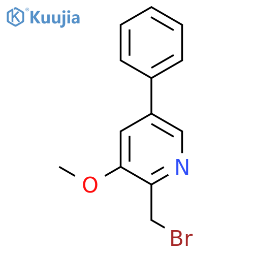 2-Bromomethyl-3-methoxy-5-phenylpyridine structure