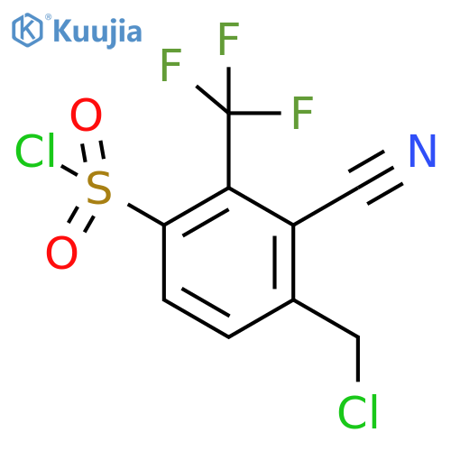 4-Chloromethyl-3-cyano-2-(trifluoromethyl)benzenesulfonyl chloride structure