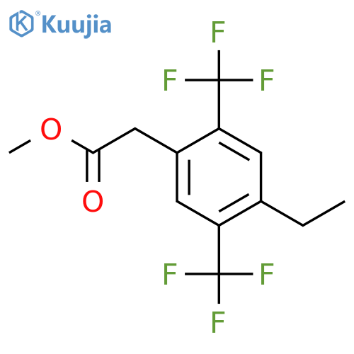 Methyl 2,5-bis(trifluoromethyl)-4-ethylphenylacetate structure