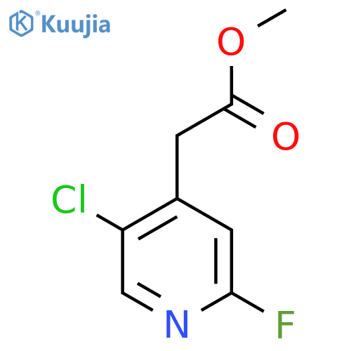 Methyl 5-chloro-2-fluoropyridine-4-acetate structure