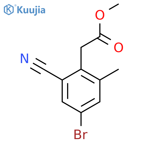 Methyl 4-bromo-2-cyano-6-methylphenylacetate structure