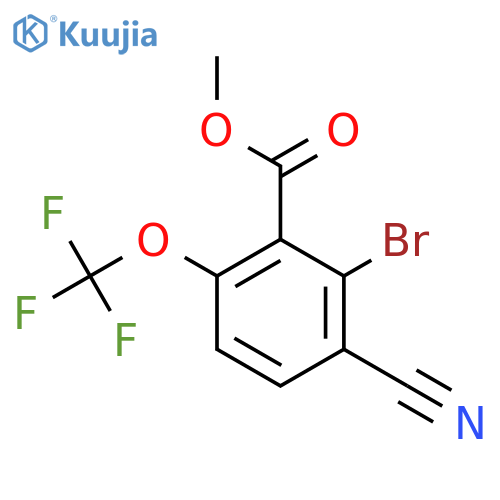 Methyl 2-bromo-3-cyano-6-(trifluoromethoxy)benzoate structure