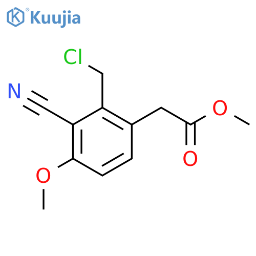 Methyl 2-chloromethyl-3-cyano-4-methoxyphenylacetate structure