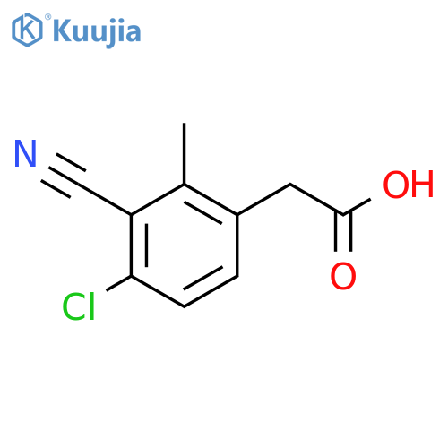 4-Chloro-3-cyano-2-methylphenylacetic acid structure