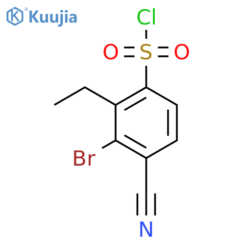 3-Bromo-4-cyano-2-ethylbenzenesulfonyl chloride structure