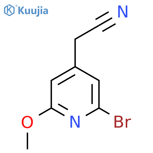 2-(2-Bromo-6-methoxypyridin-4-yl)acetonitrile structure