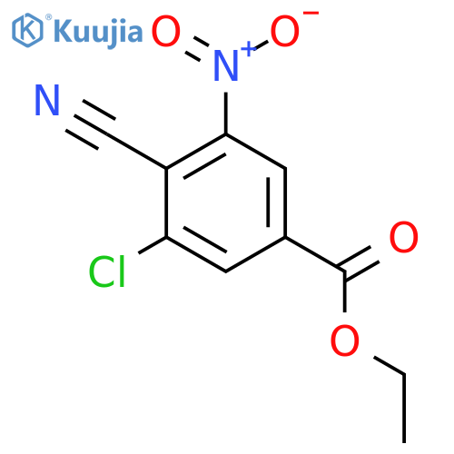 Ethyl 3-chloro-4-cyano-5-nitrobenzoate structure
