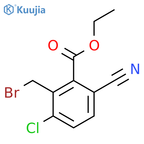 Ethyl 2-bromomethyl-3-chloro-6-cyanobenzoate structure