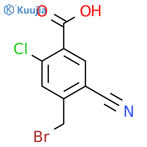 4-Bromomethyl-2-chloro-5-cyanobenzoic acid structure