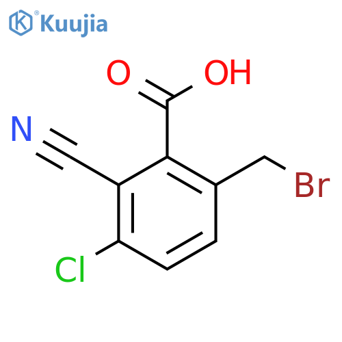 6-Bromomethyl-3-chloro-2-cyanobenzoic acid structure