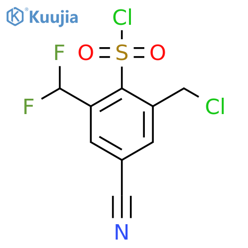 2-Chloromethyl-4-cyano-6-(difluoromethyl)benzenesulfonyl chloride structure