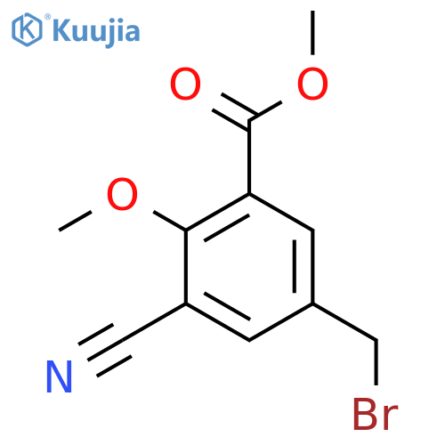 Methyl 5-bromomethyl-3-cyano-2-methoxybenzoate structure