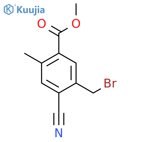 Methyl 5-bromomethyl-4-cyano-2-methylbenzoate structure