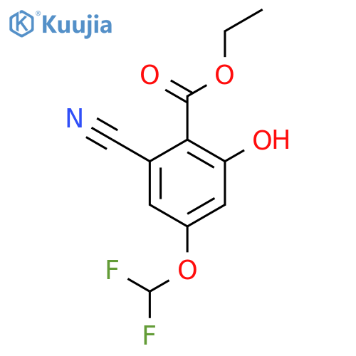 Ethyl 2-cyano-4-difluoromethoxy-6-hydroxybenzoate structure
