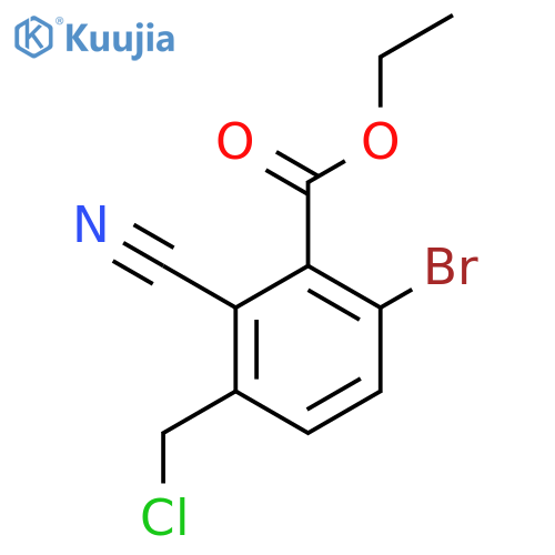 Ethyl 6-bromo-3-chloromethyl-2-cyanobenzoate structure