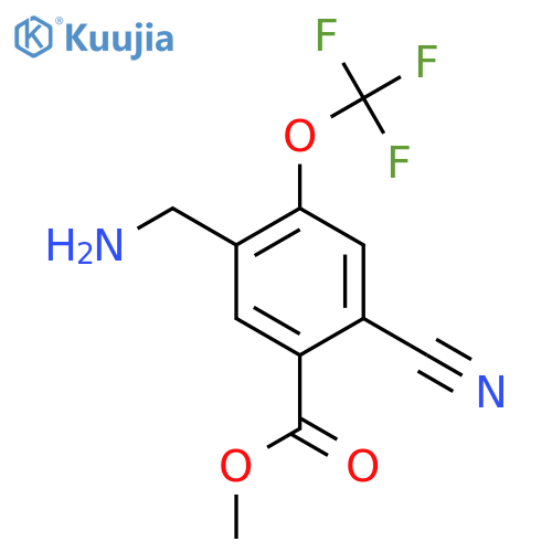 Methyl 5-aminomethyl-2-cyano-4-(trifluoromethoxy)benzoate structure