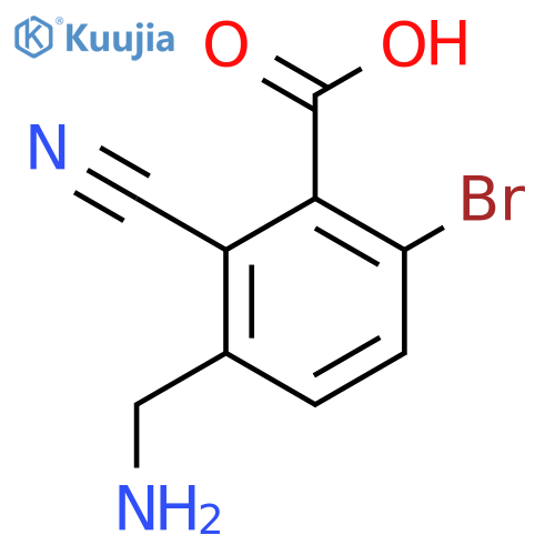 3-Aminomethyl-6-bromo-2-cyanobenzoic acid structure