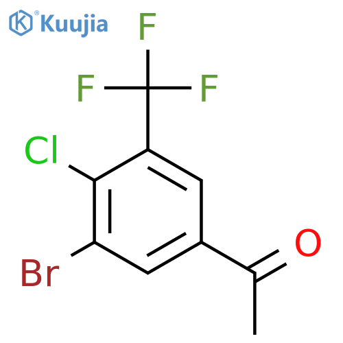 3'-Bromo-4'-chloro-5'-(trifluoromethyl)acetophenone structure
